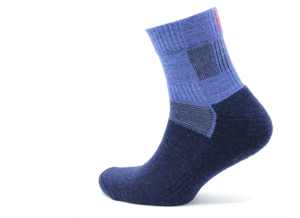 Leonardo QTR - Quarter Length Lightweight Cushioned Merino Wool Socks