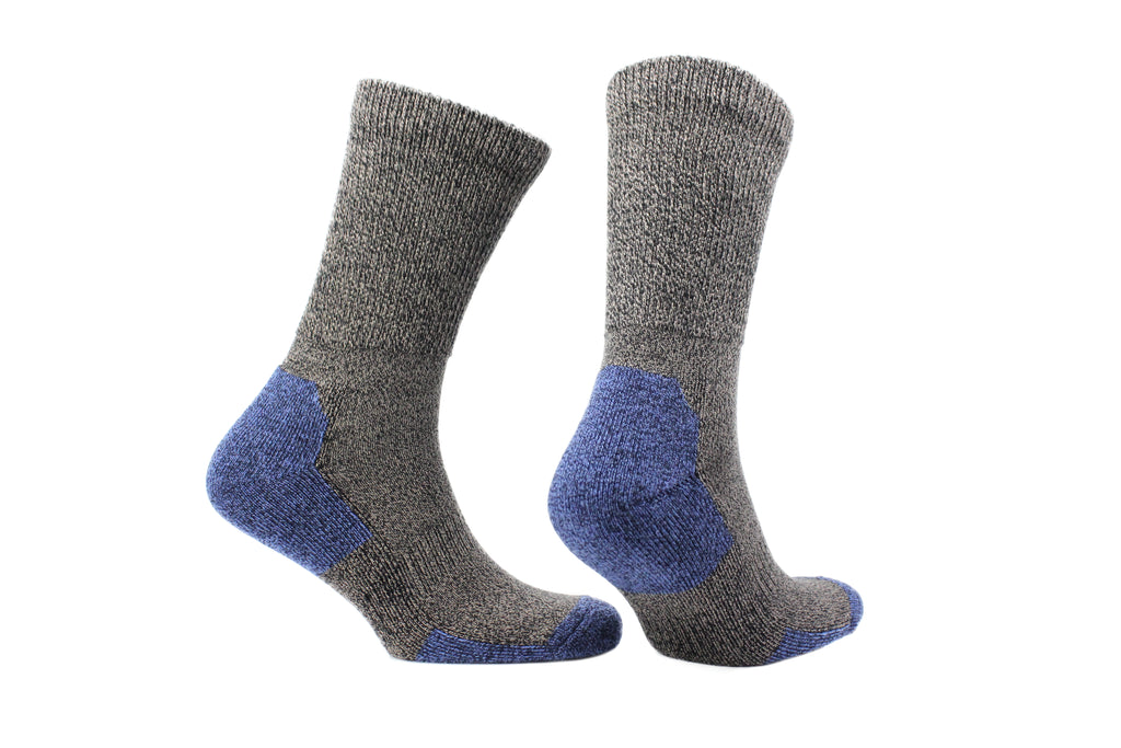 Alfie - Crew Length Tenderhold™ Cushioned Merino Wool and Bamboo Socks - Diabetic Friendly