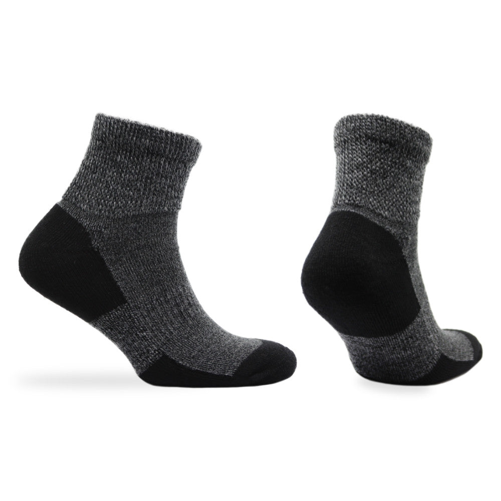 Alfie QTR - Chaussettes matelassées en laine mérinos et bambou Tenderhold™ quart de longueur - Adaptées aux diabétiques