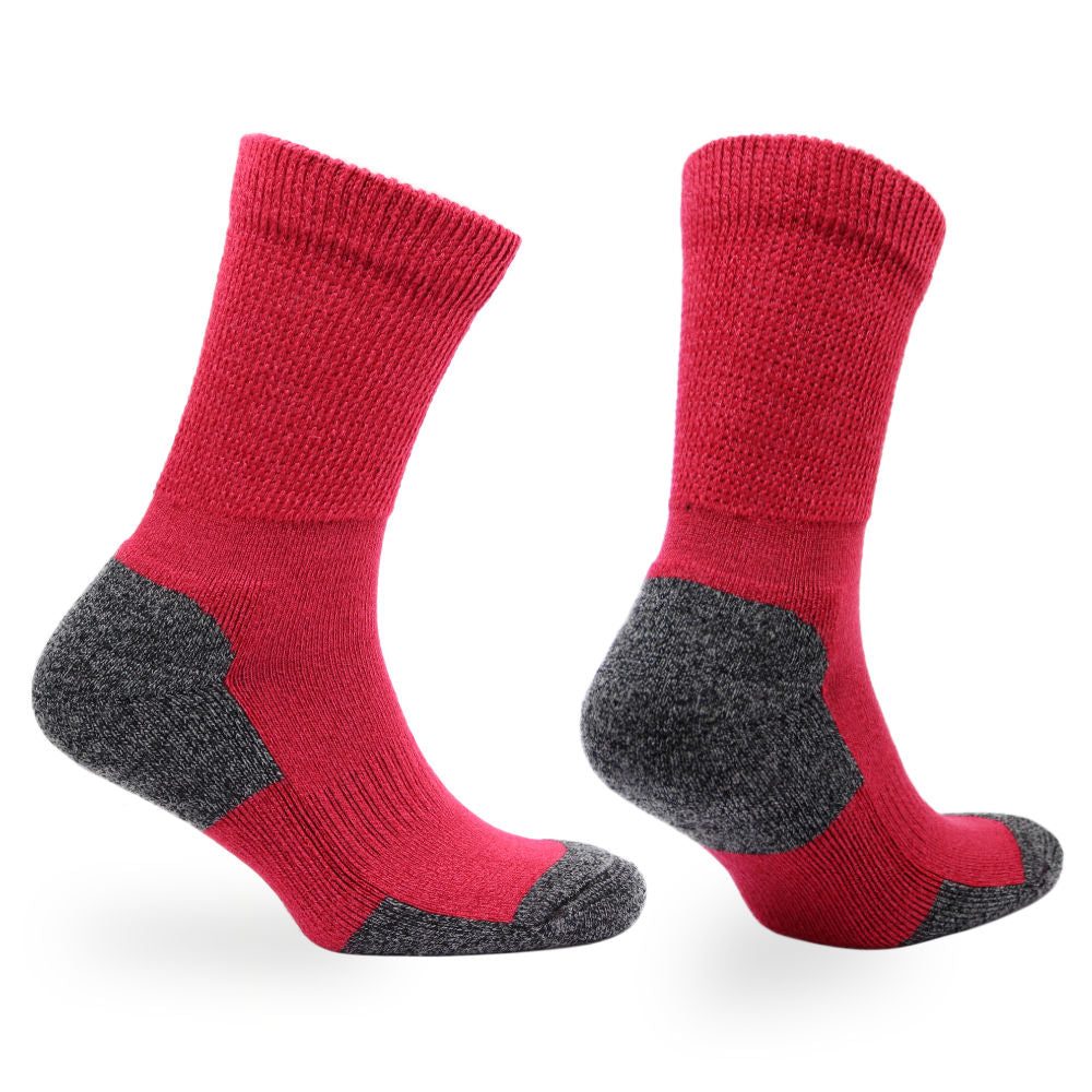 Alfie - Crew Length Tenderhold™ Cushioned Merino Wool and Bamboo Socks - Diabetic Friendly