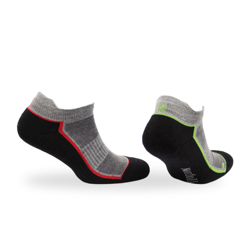 Joel LC- Chaussettes coupe basse pour course à pied en laine mérinos