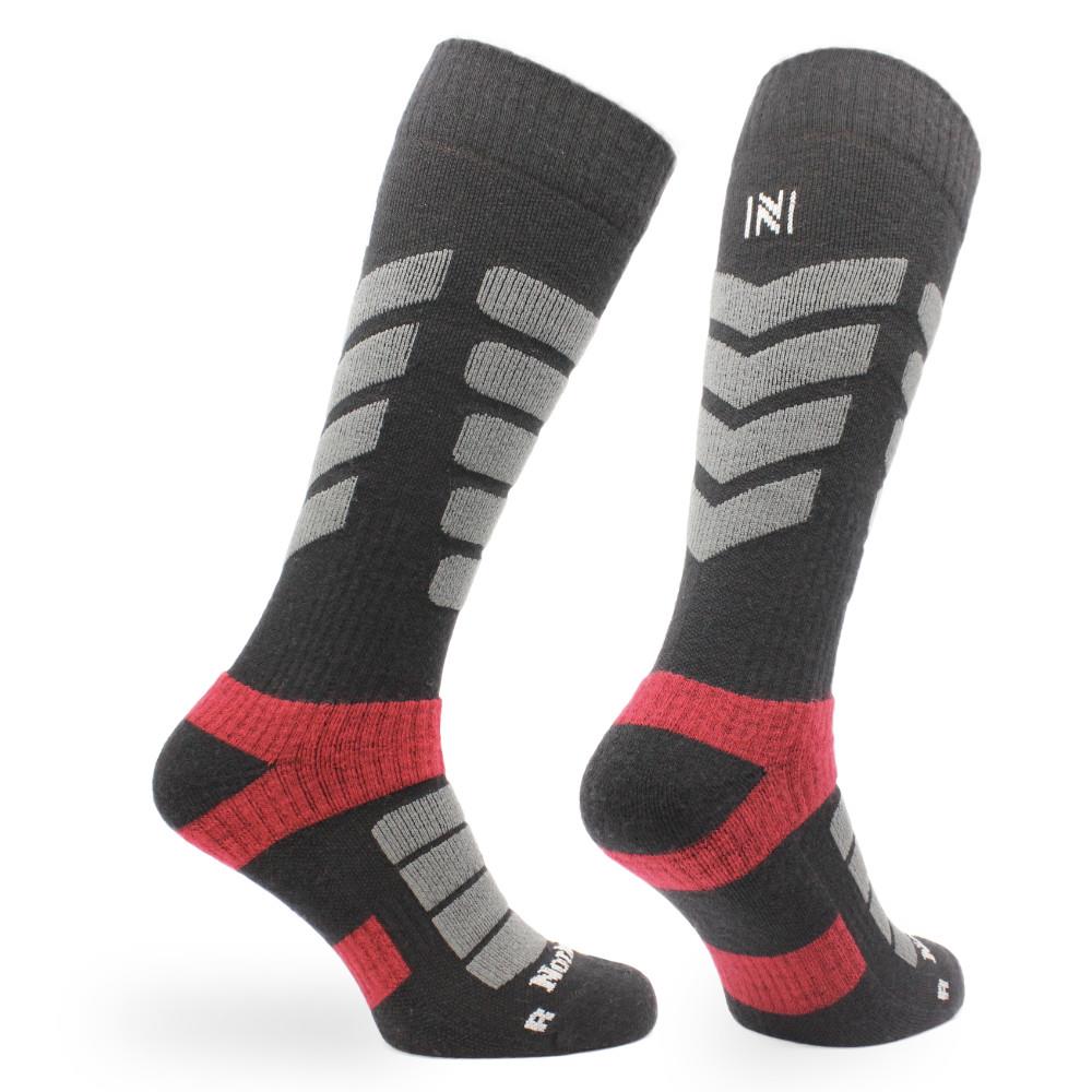 Snowbird - Chaussettes mi-bas de ski à compression légère en laine mérinos