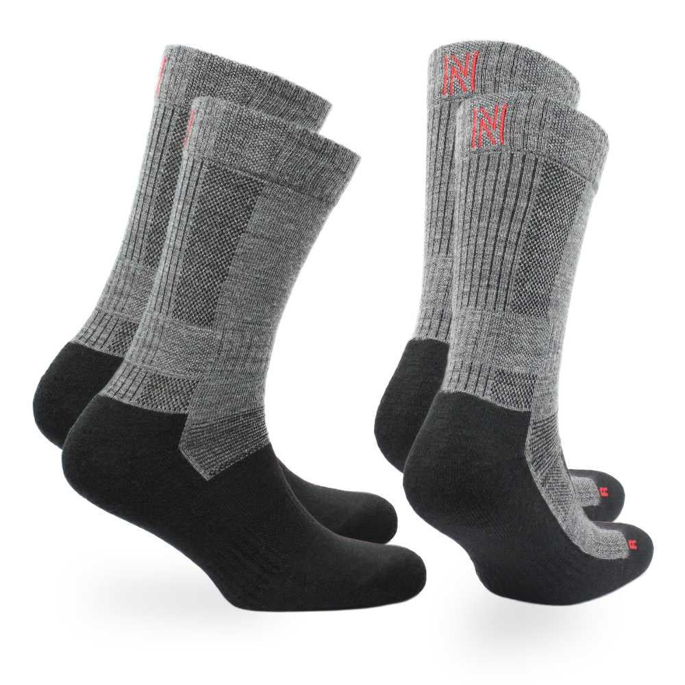 Leonardo - Crew Length Lightweight Cushioned Merino Wool Socks