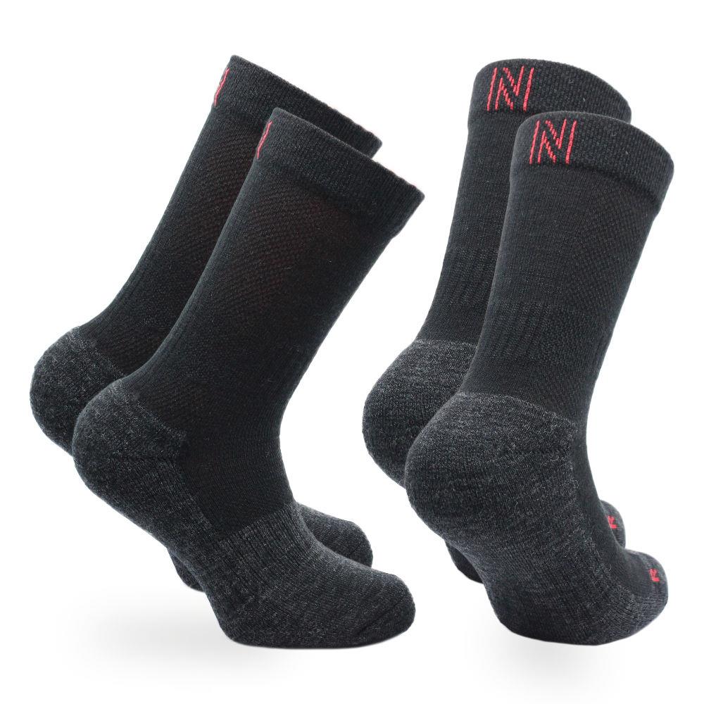 Leonardo Junior - Kids Crew Length Lightweight Cushioned Merino Wool Socks