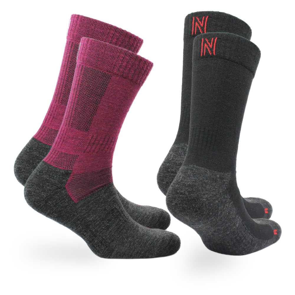 Leonardo - Crew Length Lightweight Cushioned Merino Wool Socks