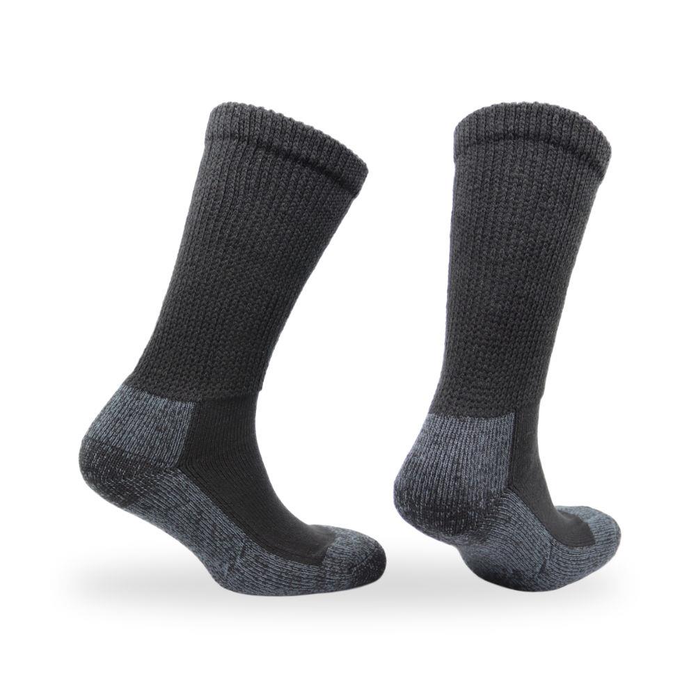 Contractor - Crew Length Cushioned and Reinforced Socks for Steel Cap Work Boots and Safety Shoes