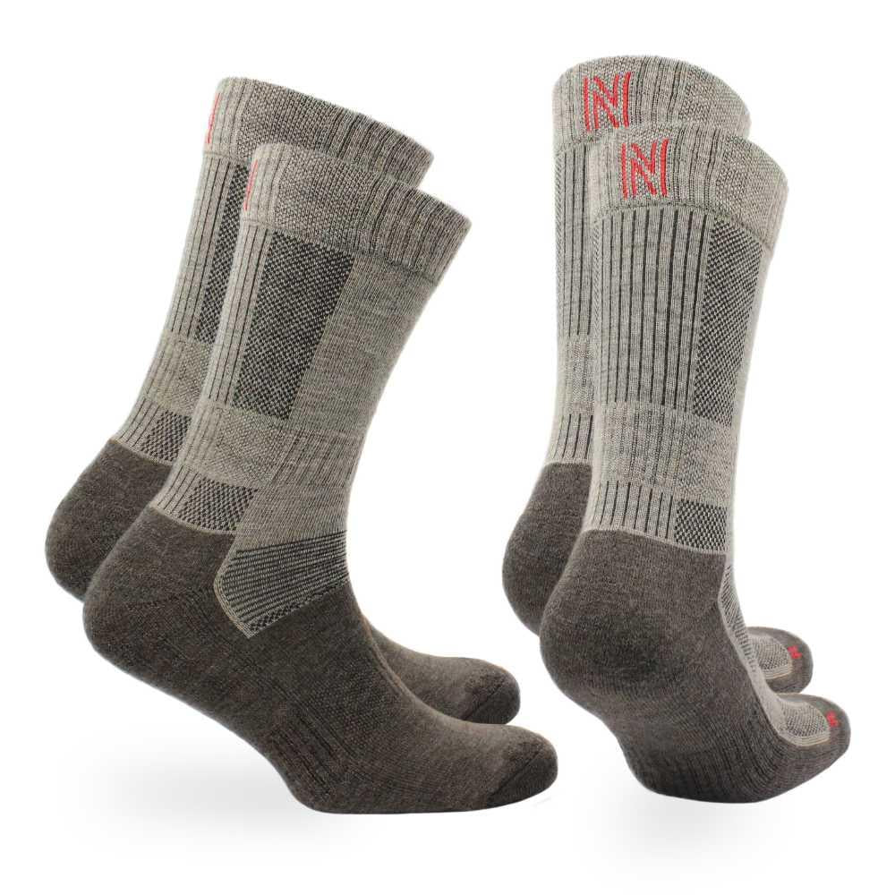 Leonardo - Crew Length Lightweight Cushioned Merino Wool Socks