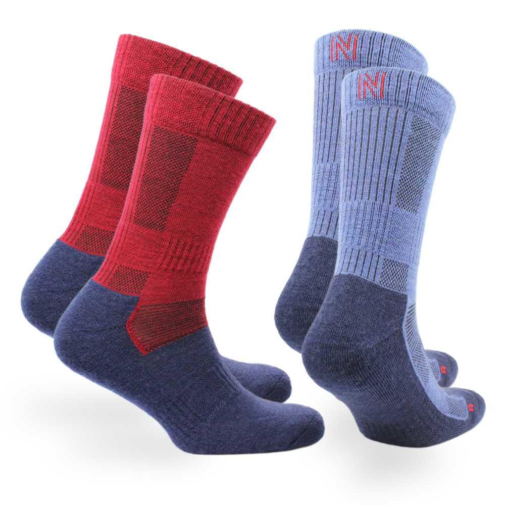 Leonardo - Crew Length Lightweight Cushioned Merino Wool Socks